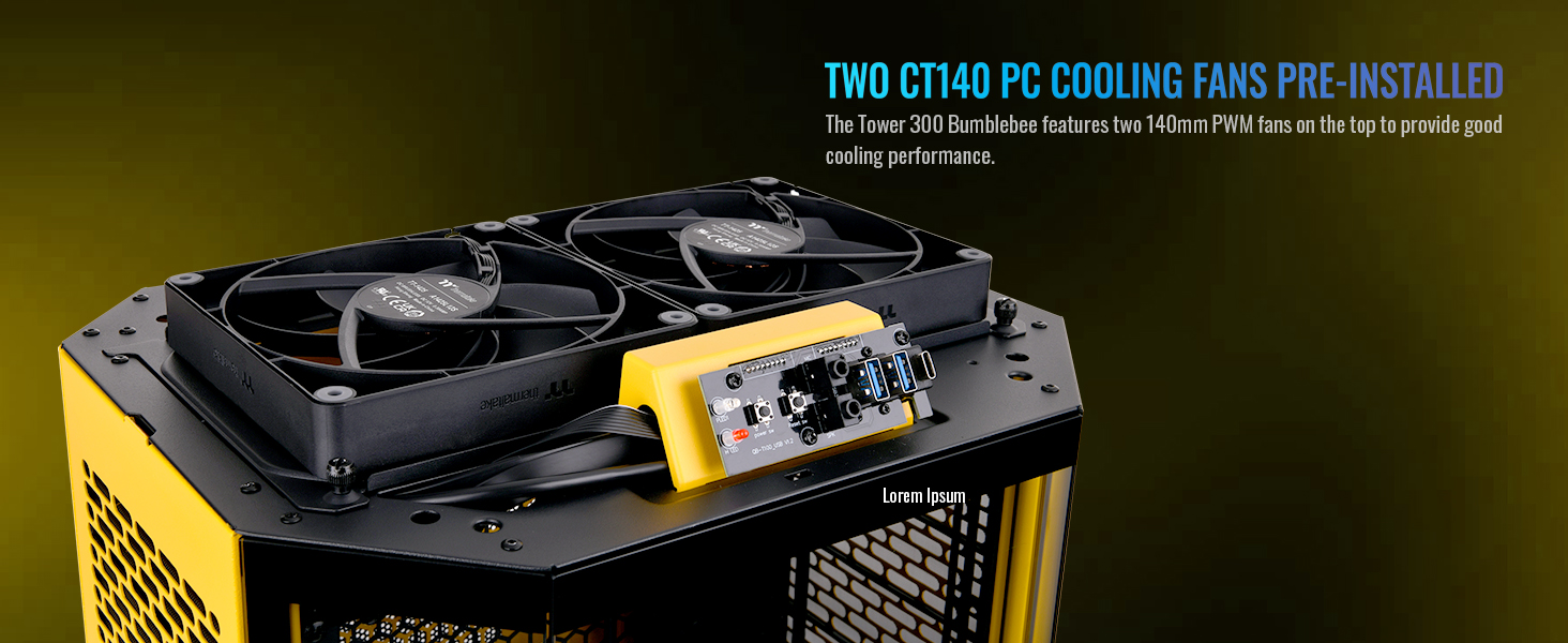 Tower 300 Snow Micro-ATX Case; 2x140mm CT Fan Included; Support Up To 420mm Radiator; Optional - View #8